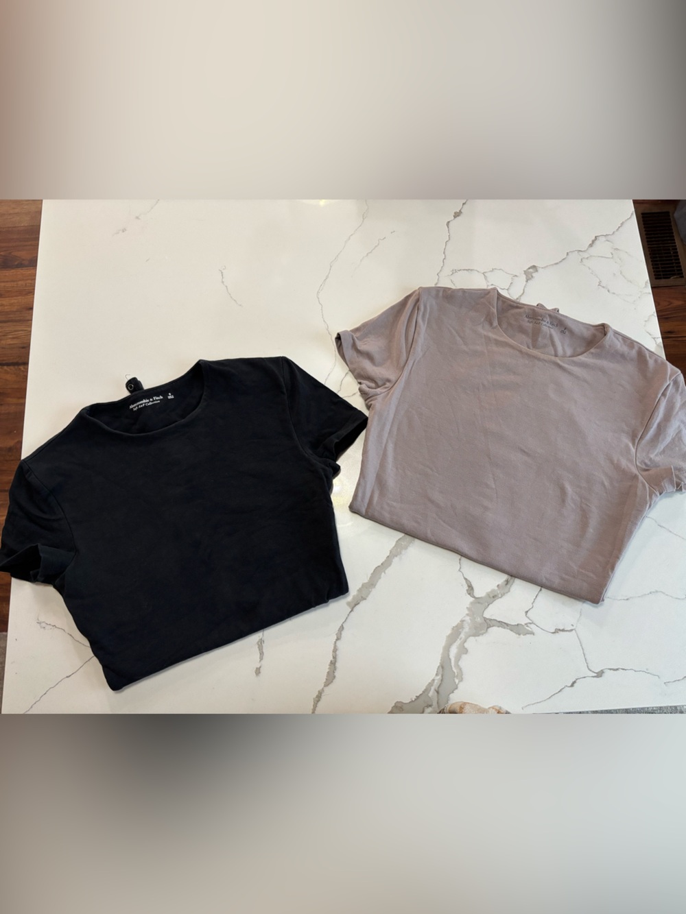 Abercrombie & Fitch Short-Sleeve body suit tees in Black & Taupe